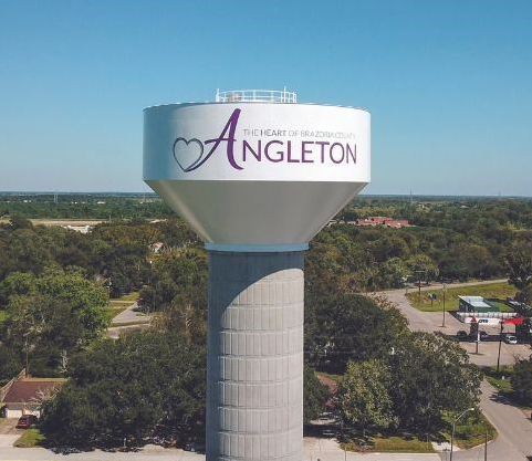 Angleton Texas water tower The Heart of Brazoria County — family law attorney Angleton TX