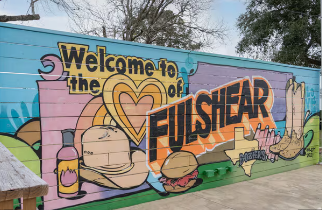 Welcome to Fulshear Texas downtown mural — family law attorney Fulshear TX