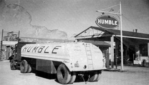 Humble Oil vintage tanker truck Texas — family law attorney Humble TX