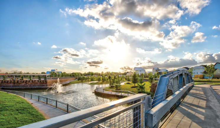 Spring Branch Houston Texas park and pedestrian bridge — child custody attorney Houston TX serving Spring Branch diverse and working-parent custody cases