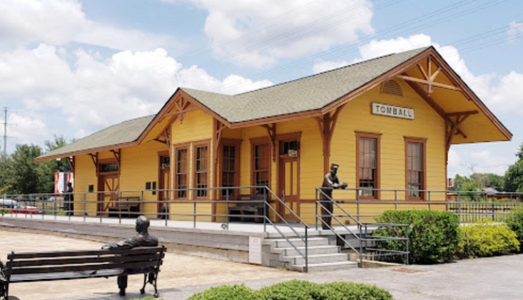 Historic Tomball Texas train depot — family law attorney Tomball TX