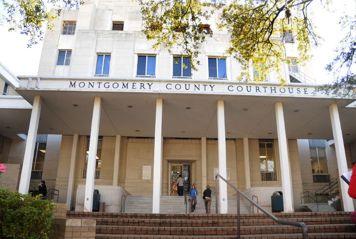 Montgomery County Courthouse in Conroe, Texas &mdash; home of the 418th District Court Montgomery County
