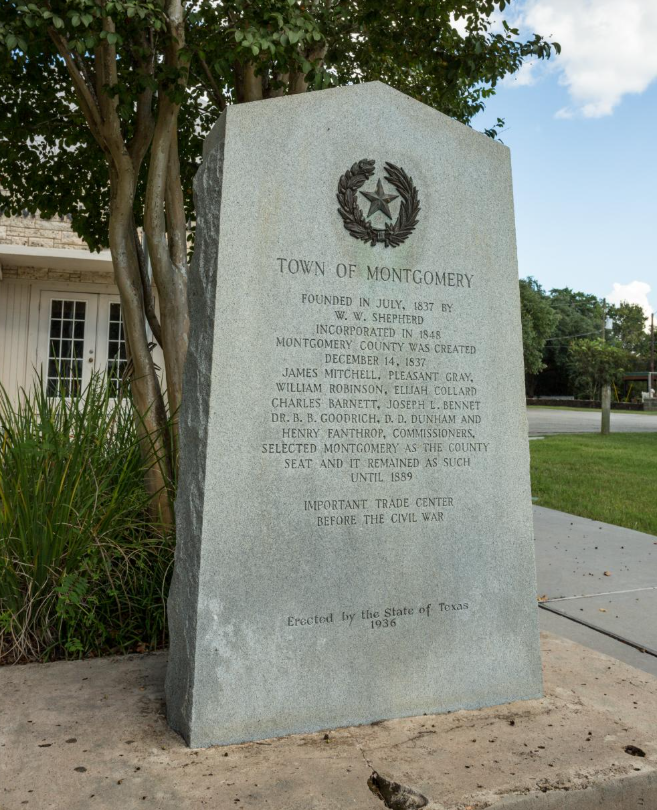 Town of Montgomery Texas historical marker
